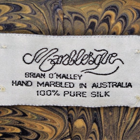 Beautiful Hand Marbled Ties - Matching Cufflinks - Picture 3 of 7